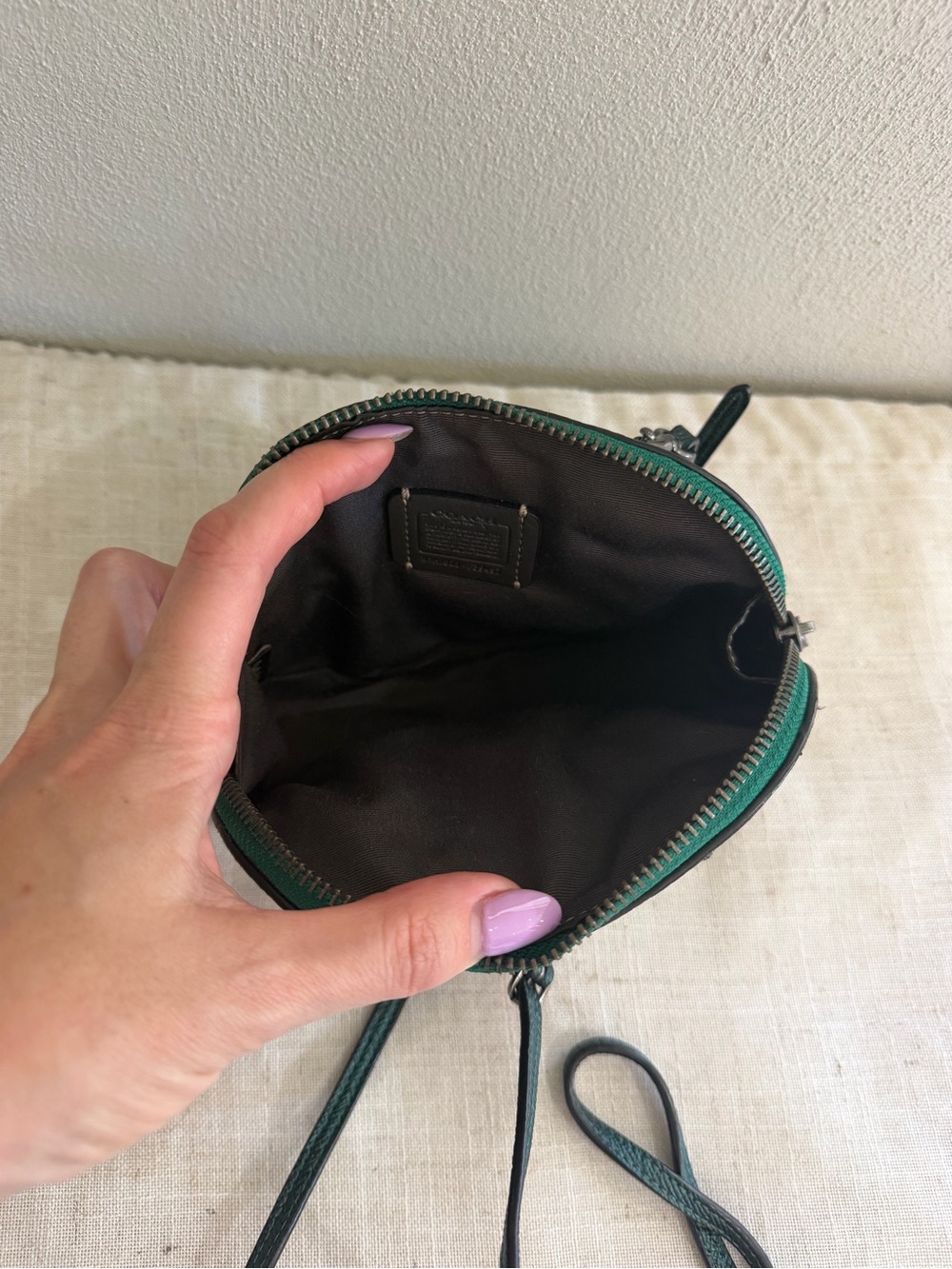 Coach Wizard of Oz Micro Mini Green Emerald Glitter Crossbody - Picture 8 of 9